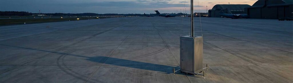 Security of military sites with mobile security towers