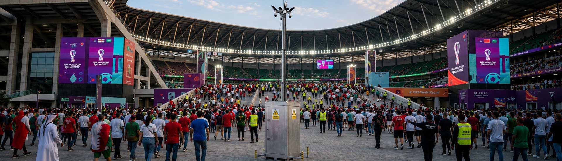 Mobile security towers for major sporting events and crowd management