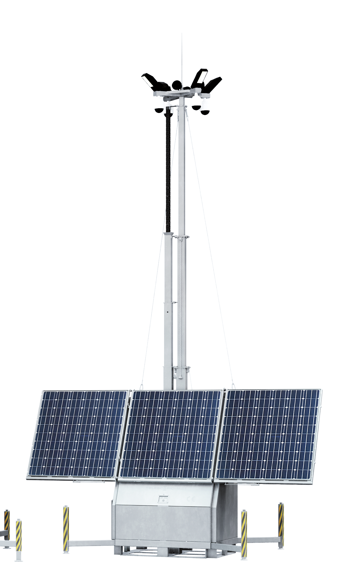 MSB-Edge off-grid Mobile Tower Platform used for solar farm security